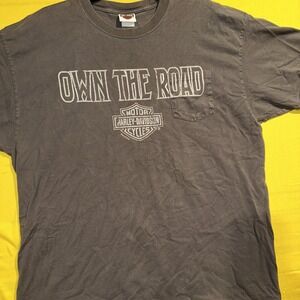 Harley Davidson Men Sz 2XL Pocket Short Sleeve Shirt Harley Davidson Motorcycle